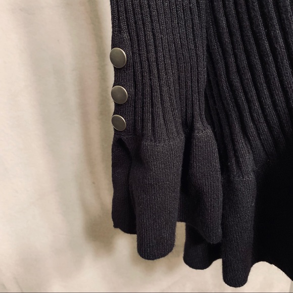 Cato | Black Ribbed Long-sleeve Light Sweater - Picture 3 of 5